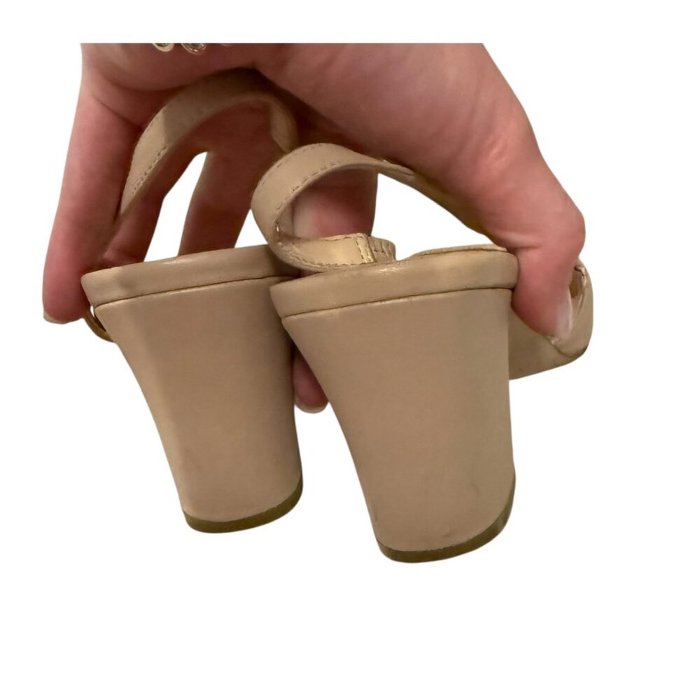 Womens Ivanka Trump Liah Slingback D'Orsay Heels, Beige Cap Toe 7.5 3" heel - Picture 4 of 9